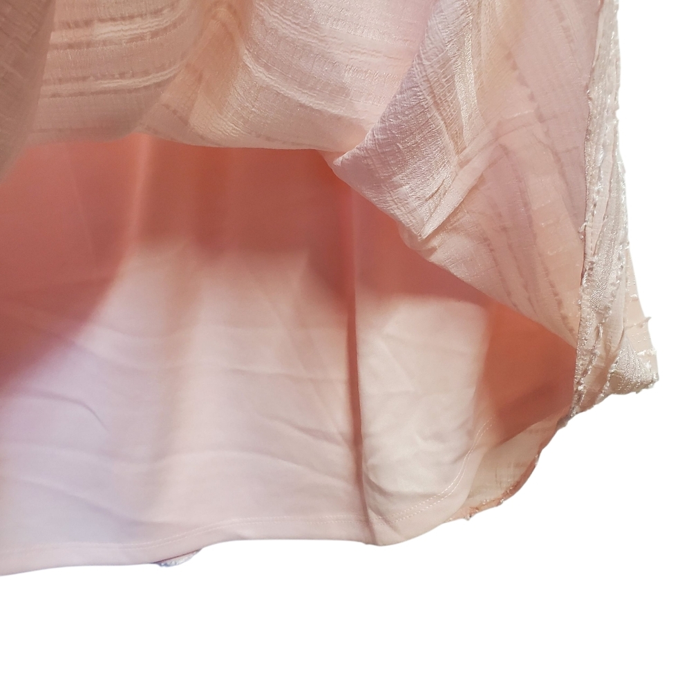 LC Lauren ConradWomen's Pink Textured Blouse SizeL - Picture 5 of 8